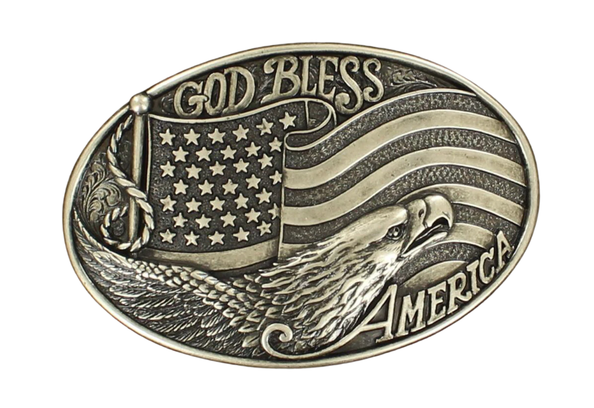 37016 - Nocona Belt Co. - God Bless American Buckle