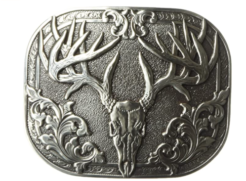 37984 - Nocona Belt Co. - Silver Deer Skull Buckle