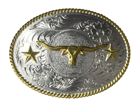 3757013 - Nocona Belt Co. - Gold and Silver Longhorn Buckle