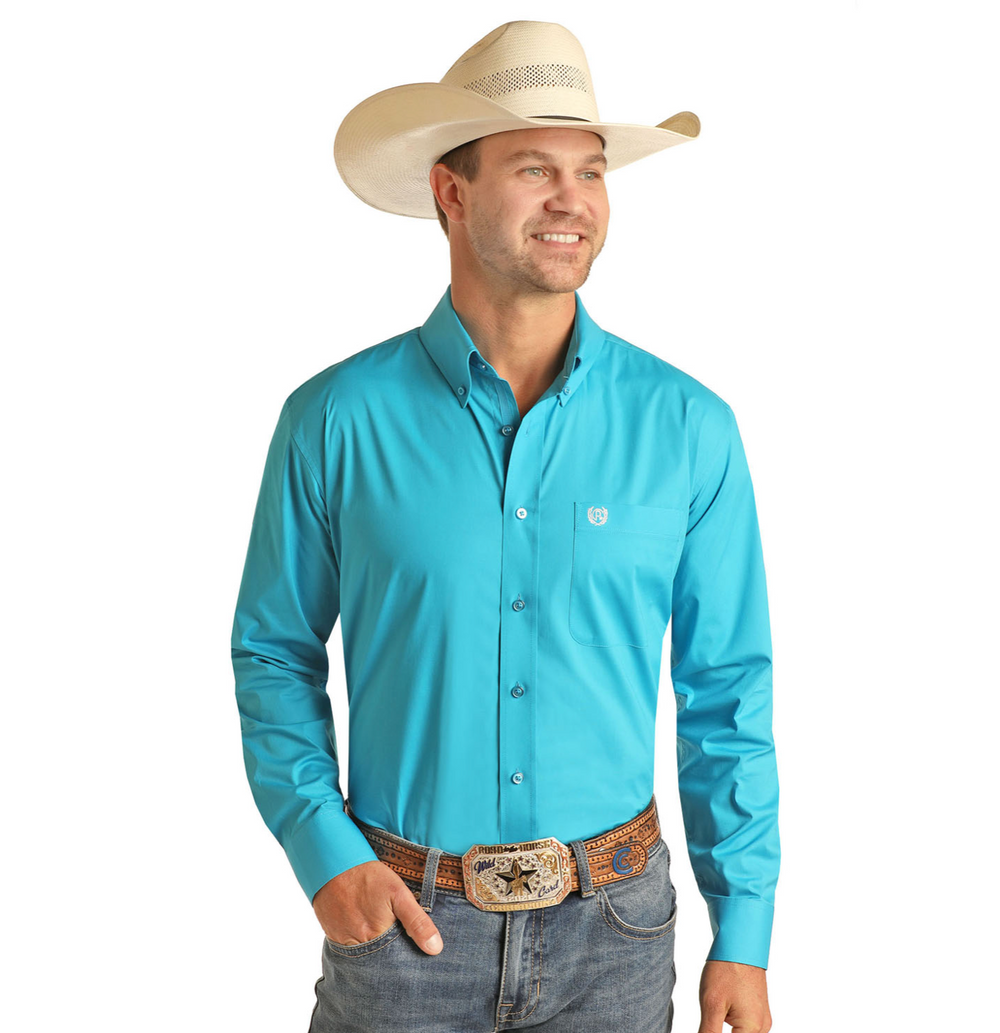 36D3161 - Panhandle Men's LS Button-Up Ph Select Solid Shirt