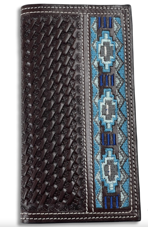 WH-212 - Ranger Belt Co. Aztec Woven Checkbook Wallet