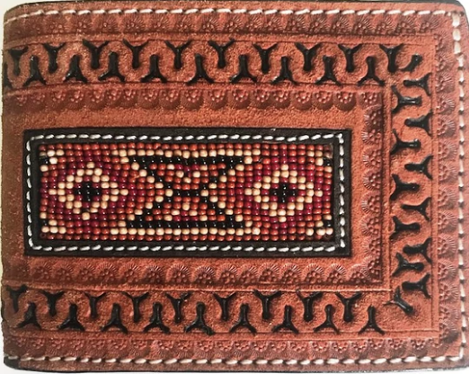 HFW-080B - Ranger Belt Co. Beaded Bi-Fold Wallet