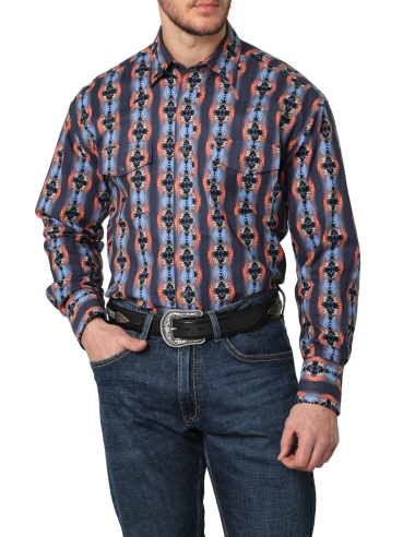 112314825 - Wrangler Men's Checotah Long Sleeve Snap Shirt