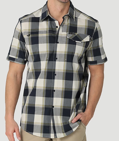 10NSP65PT - Wrangler Men's ATG Short Sleeve Button-Up Shirt