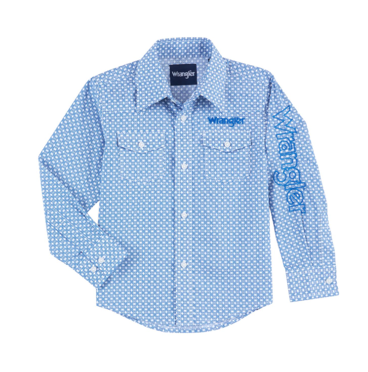 112314857 - Wrangler® Boy's Logo Long Sleeve Shirt