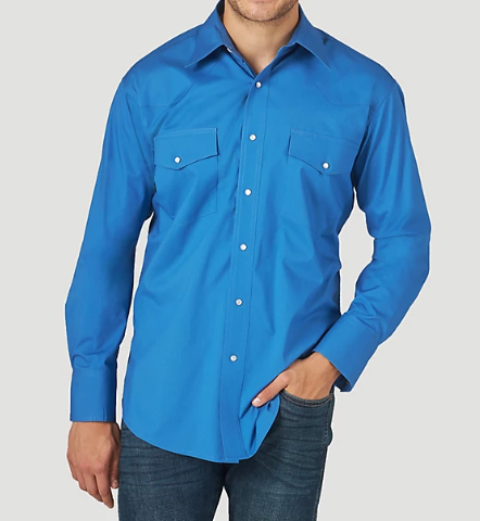 10MWR43B - Wrangler Men's Pearl Snap Shirt