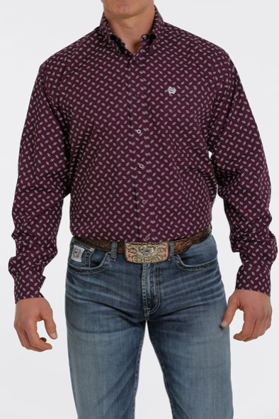 MTW1105351 - Cinch Men's Geo Print LS Button-Up Shirt