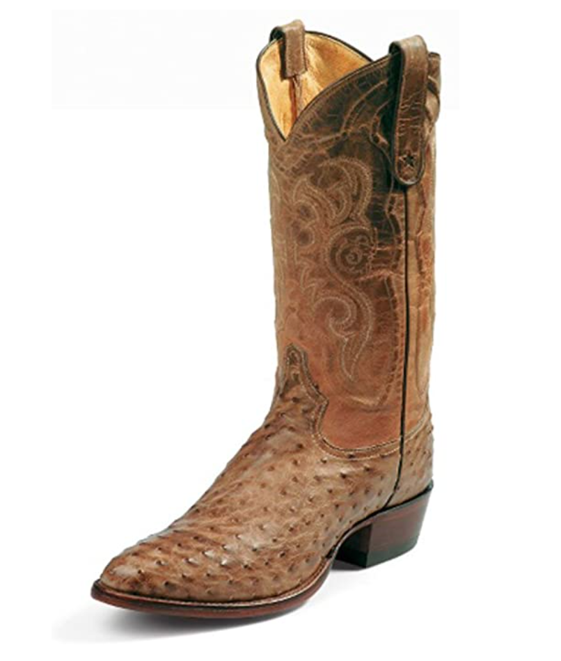 8964 - Tony Lama Men's Durmont Boot - Tan Full Quill Ostrich