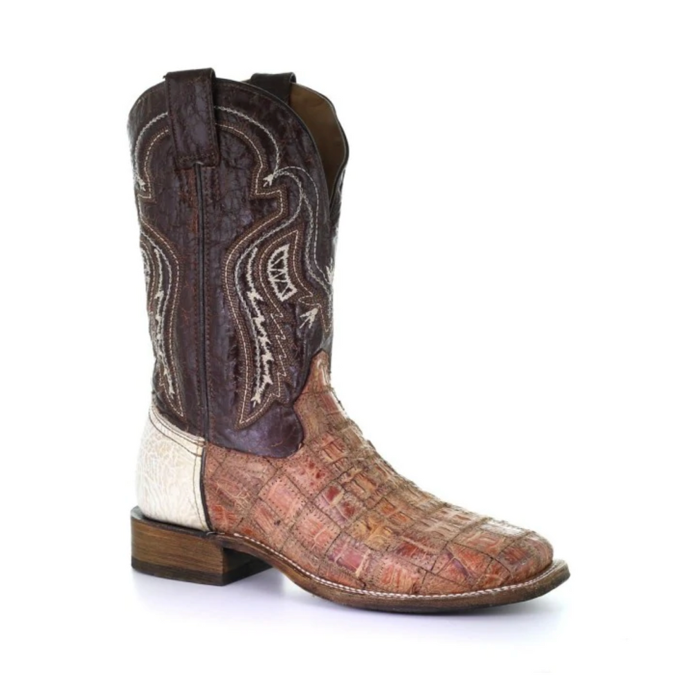 A3826 - Corral Men's Boot - Bone/ Cognac Caiman