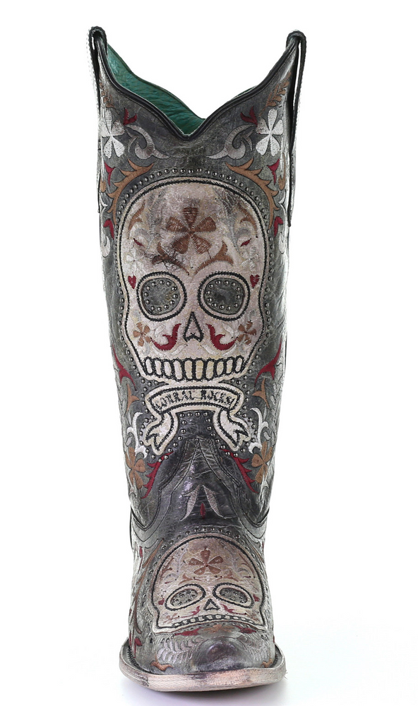 
                  
                    E1587 - Corral Women's Sugar Skull Boot - Embroidered
                  
                