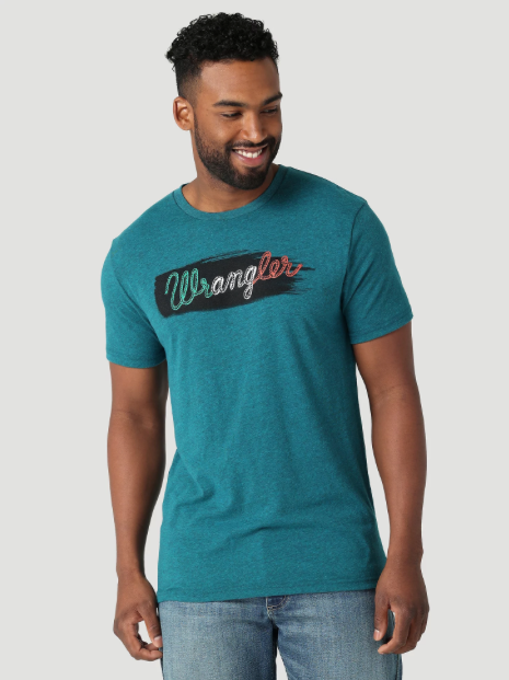
                  
                    112315058 - Wrangler Men's Green White Red Wrangler Logo SS T-shirt
                  
                
