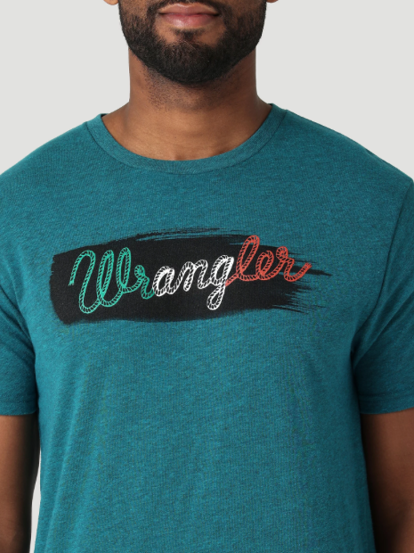 
                  
                    112315058 - Wrangler Men's Green White Red Wrangler Logo SS T-shirt
                  
                