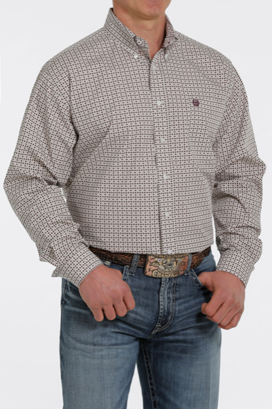 MTW1105352 - Cinch Men's Geometric Button-Up Shirt