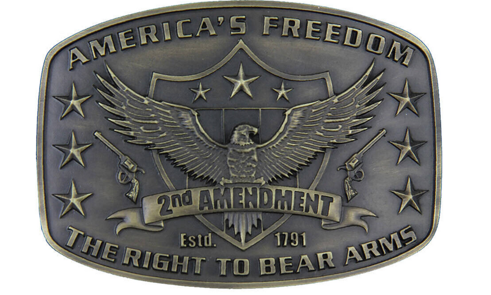 A272- Montana Attitude Buckles- AB- 2nd Amendment Rights Buckle