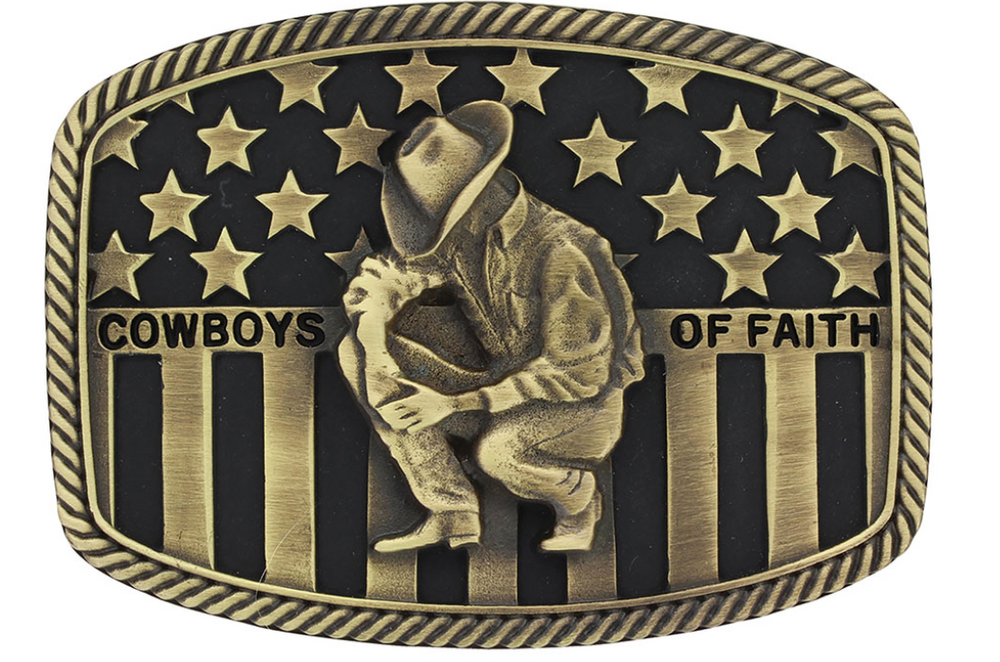 A706C- Montana Attitude Buckles- AB-Cowboys of Faith