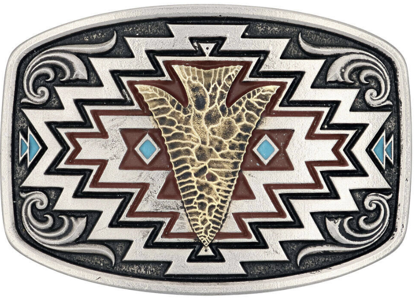 A872- Montana Attitude Buckles- AB- Radiating Center Arrow