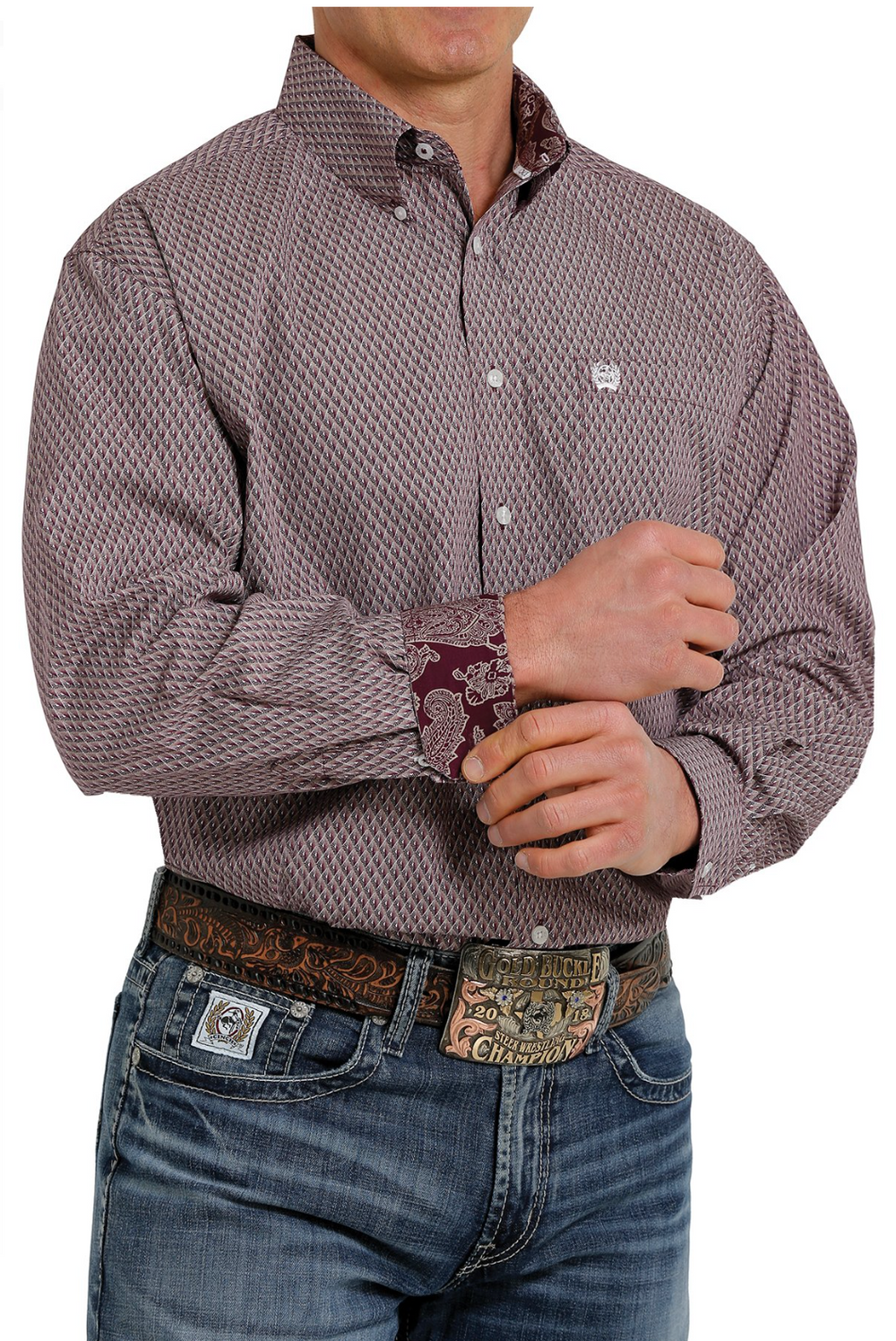 MTW1105349 - Cinch Men's Geometric Button-Up Shirt