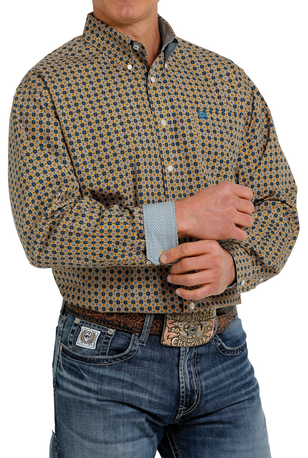 MTW1105341 - Cinch Men's Geometric Button-Up Shirt
