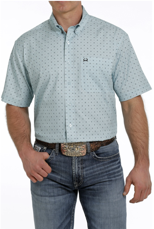 
                  
                    MTW1704091 - Cinch Men's Diamond Print SS Arenaflex Button-Up Shirt
                  
                