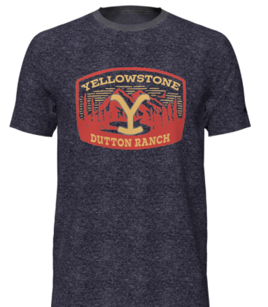 112323405 - Wrangler® Yellowstone Graphic Short Sleeve T-Shirt - Denim Heather