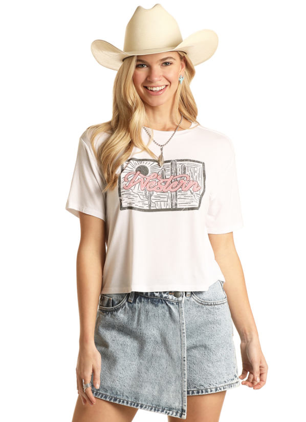 
                  
                    49T3221 - Rock&Roll Denim Women's "Western" T-Shirt
                  
                