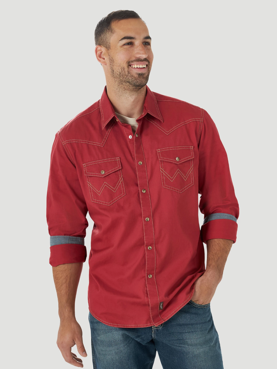 112314972 - Wrangler Men's Retro Premium Pearl Snap Shirt