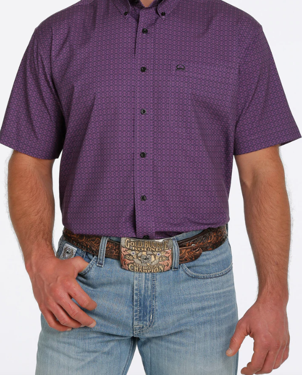 MTW1704099 - Cinch Men's Arena Flex Button-Up Shirt Purple