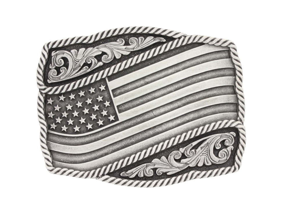 A590S- Montana Silversmith- Attitude Waving Flag Buckle