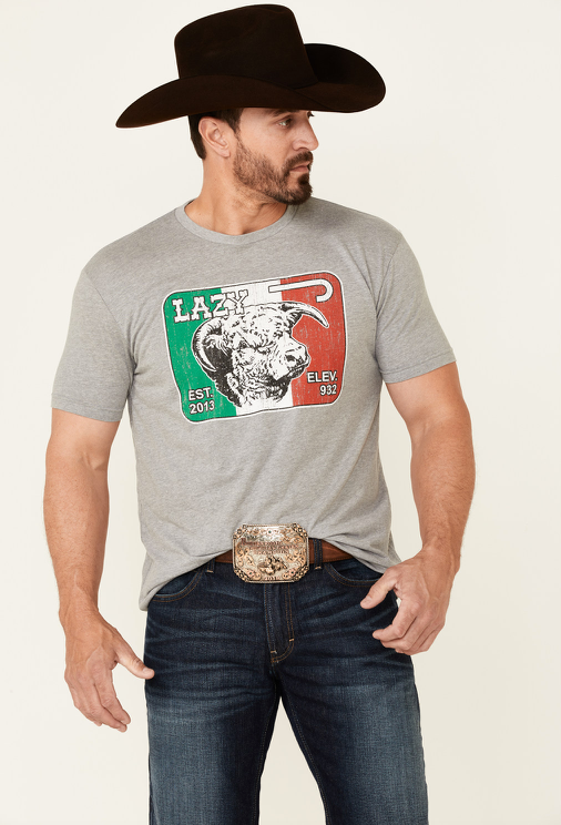 Lazy J Men's Tee Mexico Flag