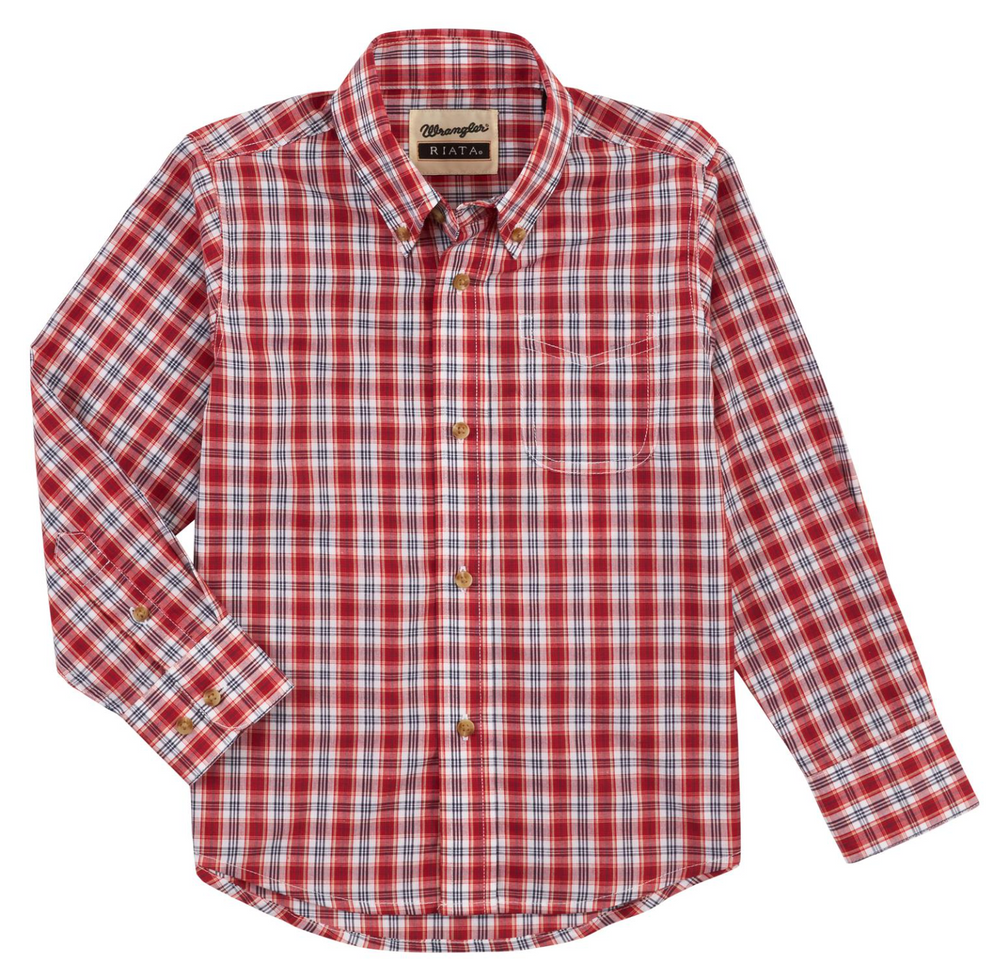 112316674 - Wrangler® Boy's Long Shirt Assortment - Red / Blue