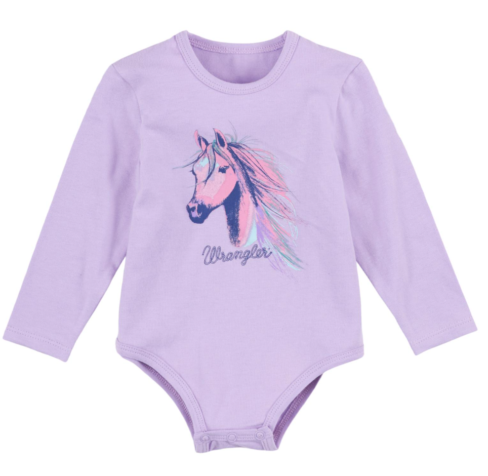 112317703 - Wrangler Baby Girl Bodysuit - Purple