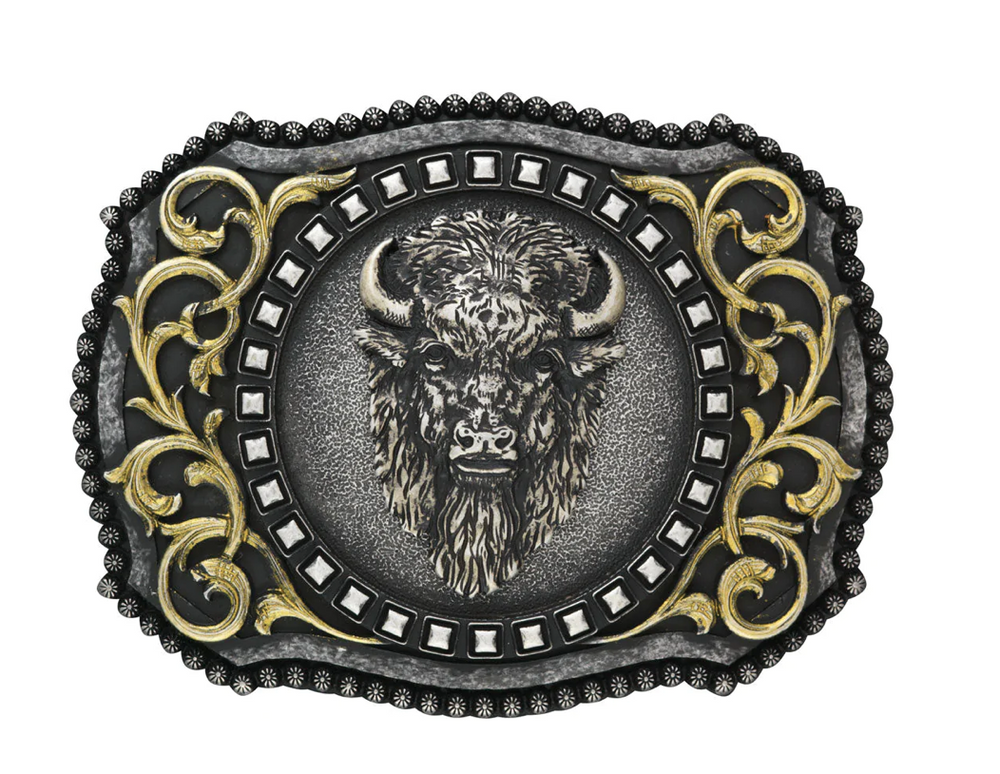 37010 - Nocona Belt Co. - Antique Silver Buffalo Buckle