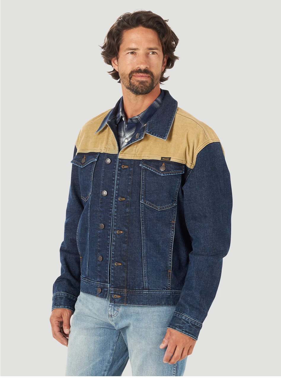 
                  
                    11231829 - Wrangler® Men's Contrast Corduroy Yoke Unlined Denim Jacket - Tiger Eye
                  
                