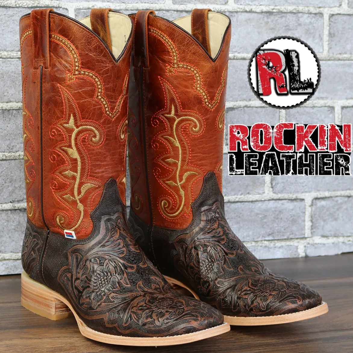 
                  
                    1190 - RockinLeather Men's Stamped Cowhide Leather Boot
                  
                