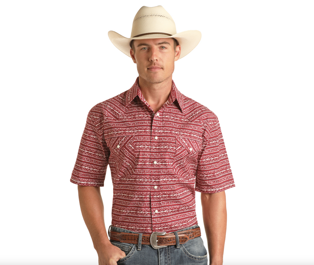 RSMS1SRZD5 - Panhandle Men's SS Pearl Snap