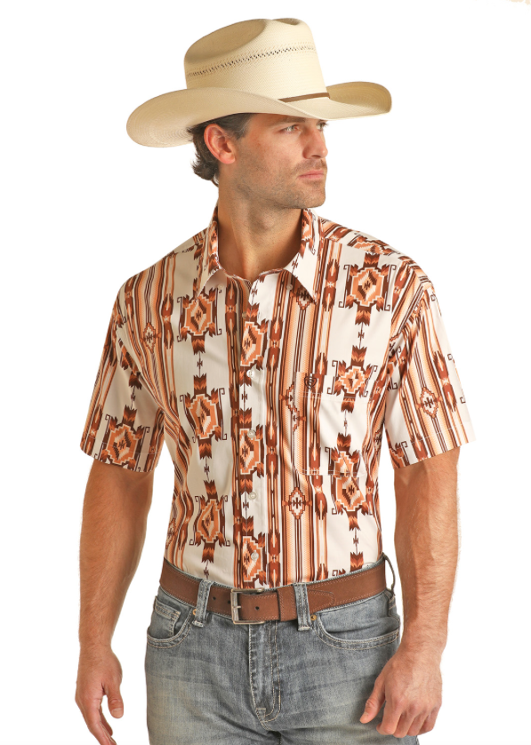 RRMS1DRZ7S -  Rock&Roll Denim Men's SS Snap Shirt