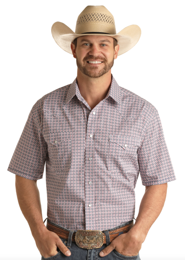RSMS1SRZD7 - Panhandle Men's SS Snap Print