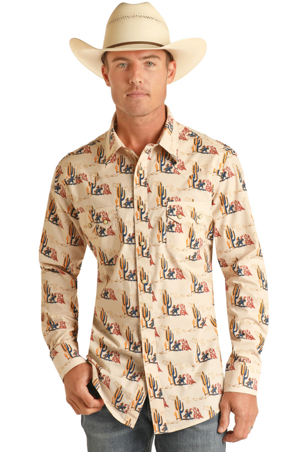 RRMSOSRZ7J -  Rock&Roll Denim Men's LS Pearl Snap
