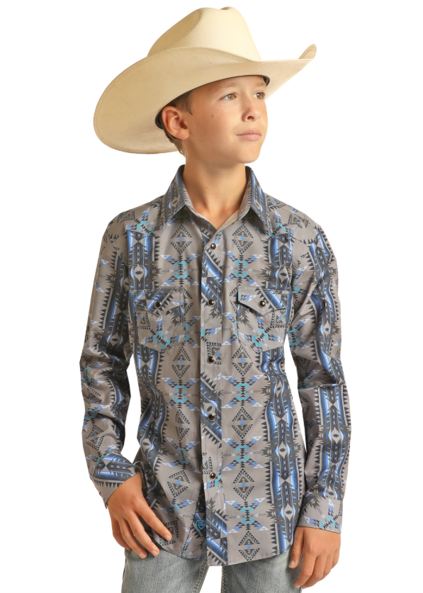 RRBS2SRZ7Y -Rock&Roll Denim Boy's Pearl Snap Shirt