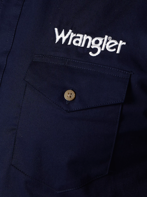 
                  
                    10MP2327N - Wrangler® Men’s Embroidered Wrangler Logo LS Button Down Shirt - Navy
                  
                