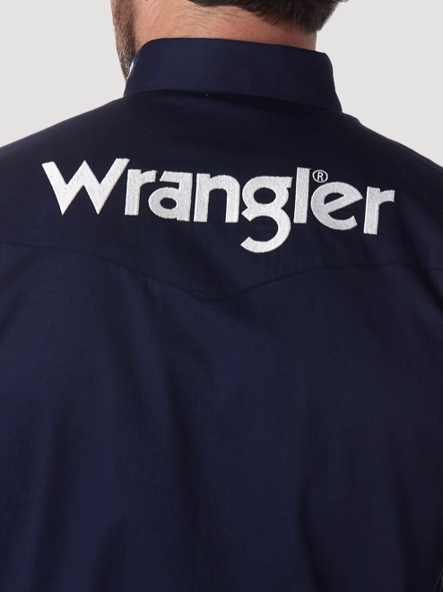 
                  
                    10MP2327N - Wrangler® Men’s Embroidered Wrangler Logo LS Button Down Shirt - Navy
                  
                