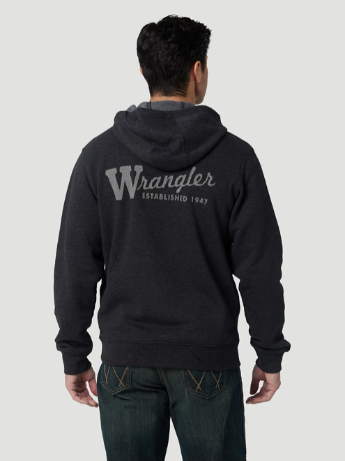 
                  
                    112324841 - Wrangler® Men’s 1947 Logo Full Zip Hoodie - Caviar Heather
                  
                