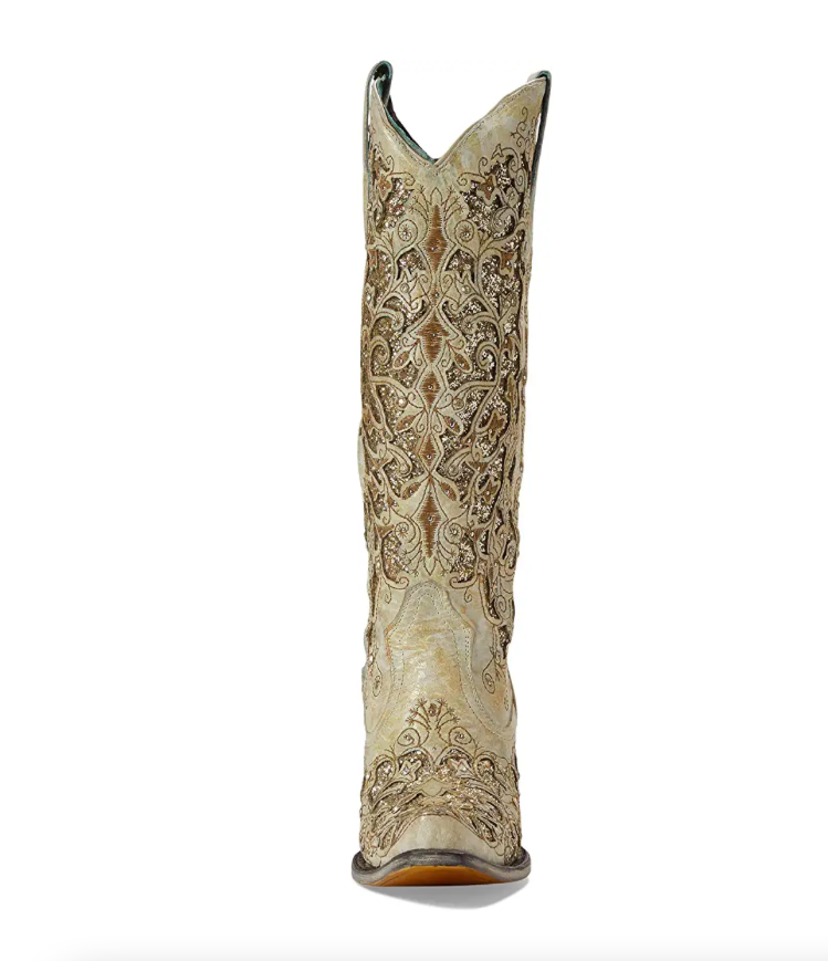 
                  
                    A4345 - Corral Boots Women’s White With Glitter Inlay Boot
                  
                