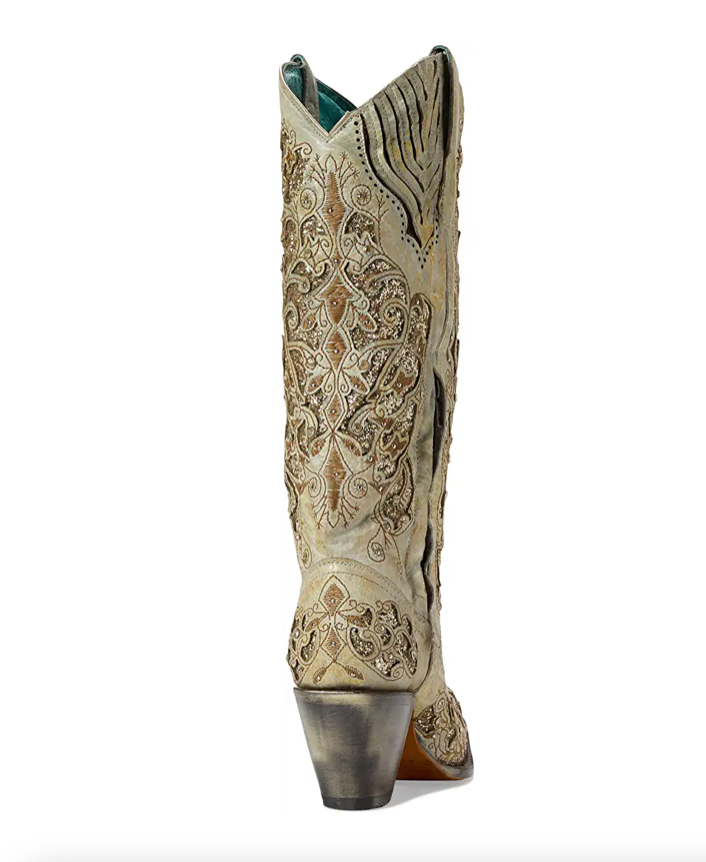 
                  
                    A4345 - Corral Boots Women’s White With Glitter Inlay Boot
                  
                