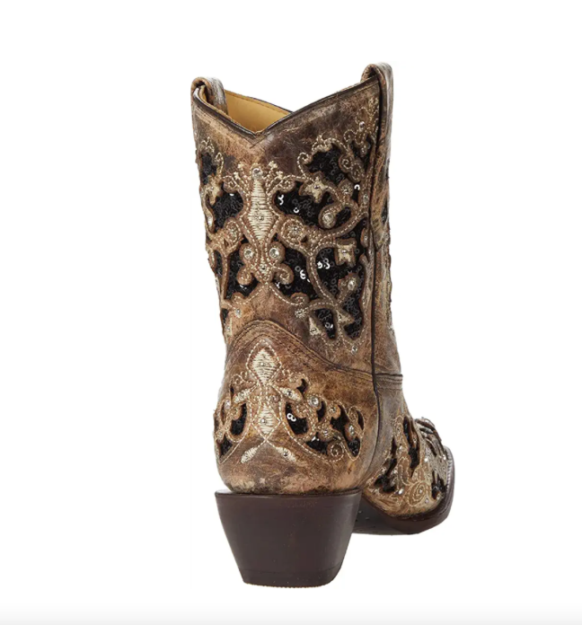 
                  
                    A4190 - Corral Boots Women’s Brown Inlay Booties
                  
                