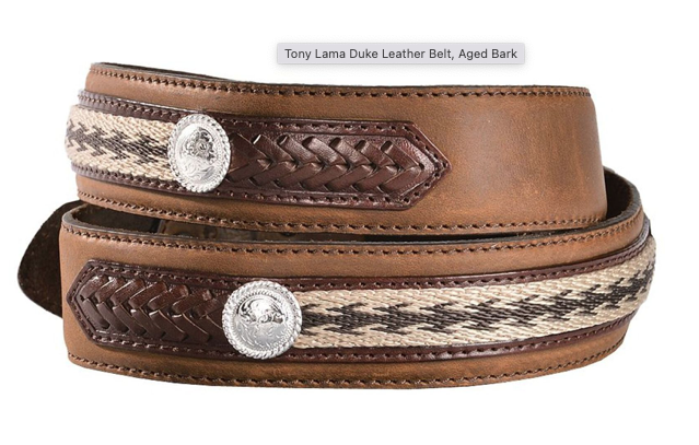 
                  
                    Duke Appliq  - 7329L - Tony Lama Belts
                  
                