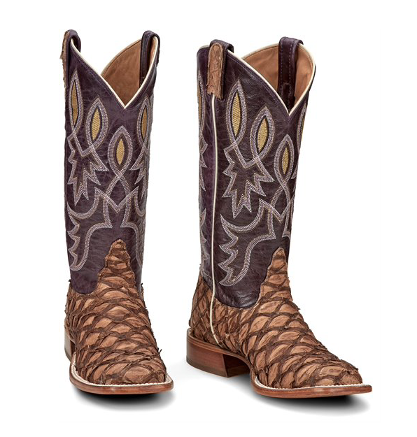 SA6054 - Tony Lama Women’s Delora Pirarucu Boot - Chocolate