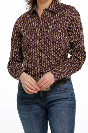 
                  
                    MSW9164164 - Cinch Women's Button-Up Shirt- Purp
                  
                