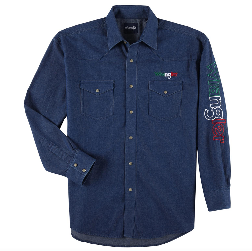 112324642 - Wrangler Men's Long Sleeve - Chambray