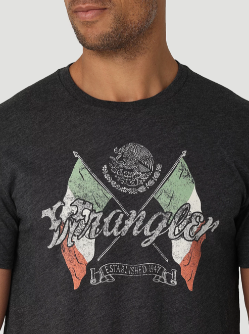 
                  
                    112325777 - Wrangler Men’s Mexican Flag Graphic T-Shirt - Caviar Heather
                  
                